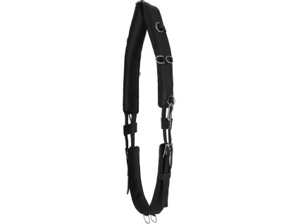 Pas do lonżowania wyściełany QHP, czarny