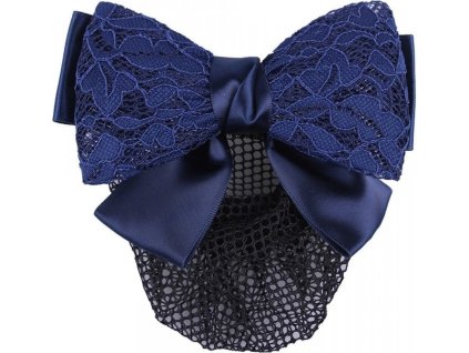 Siatka do włosów z koronką QHP, granatowa