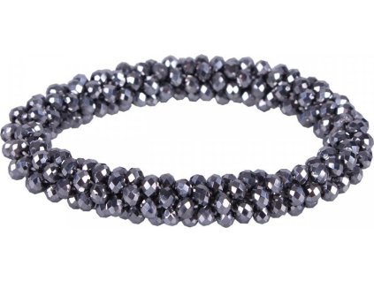 Gumka do włosów Shine QHP, srebrna