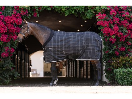 Derka stajenna Rhino Original Pony, 100 g, black/grey/white check & grey