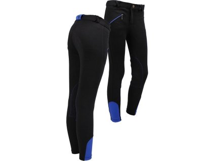 Bryczesy z lejem kolanowym Junior Q-essentials, dziecięce, czarne