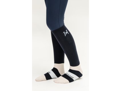 Podkolanówki Athletix Newmarket Horseware, para, navy stripe