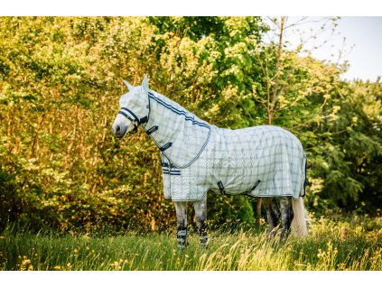 Derka przeciw owadom Newmarket Pony Plus Horseware, z kapturem, witney navy