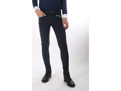 Bryczesy Olav QHP, z silikonowym lejem, dla dzieci, granatowe