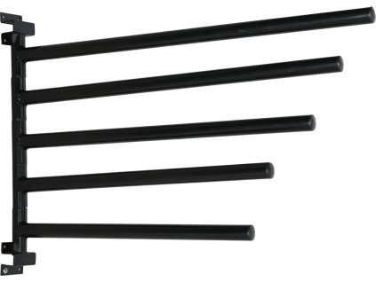 Wieszak na czapraki Waldhausen, 5 ramion, czarny