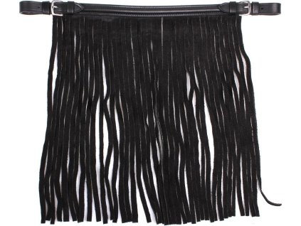 Frędzle skórzane przeciw owadom QHP, czarny