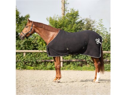 Chłodząca derka Ornament QHP, czarno-srebrna