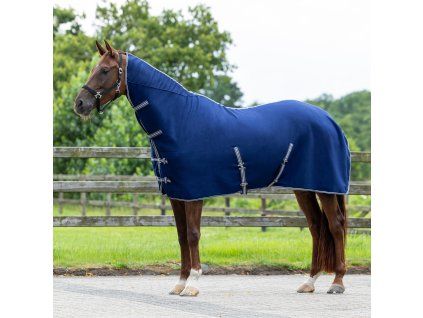 Derka chłodząca Basic Q-essentials, z szyją, niebieska (Długość pleców 105 cm)