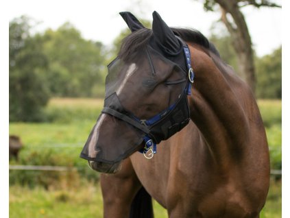 Maska przeciw owadom z uszami i ochroną nosa QHP, czarna