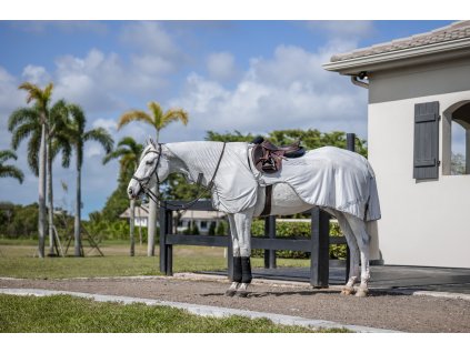 Derka treningowa Amigo Flyrider Horse, ochrona przed owadami, silver/titanium gray & silver