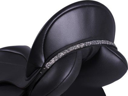 Ozdoba na siodło Lupine QHP, czarno-srebrna