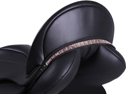 Ozdoba do siodła Miley QHP, czarno-srebrna