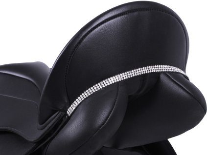 Ozdoba na siodło Madelon QHP, czarno-srebrna