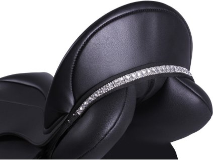 Ozdoba na siodło Sharina QHP, czarno-srebrna