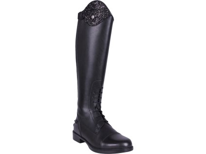 Oficerki jeździeckie Romy Junior QHP, szeroka łydka, czarne