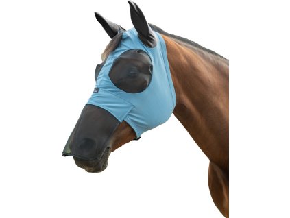 Maska przeciw owadom elastyczna HKM, z ochroną uszu i nozdrzy, smokey blue