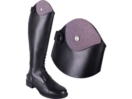 Wymienne elementy do oficerek Romy QHP, para, brokatowy róż