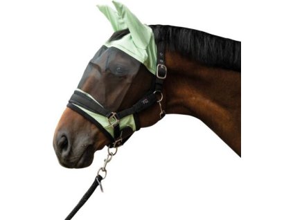 Maska przeciw owadom HKM, dopinana do kantara, jade green