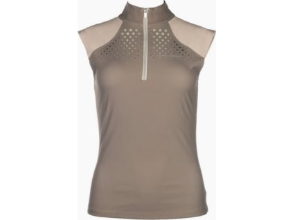 Funkcjonalny top na ramiączkach Amalfi Lauria Garrelli, damski, taupe/beige