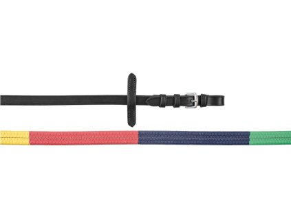 Gumowe wodze Supreme wielokolorowe, różne długości, czarne