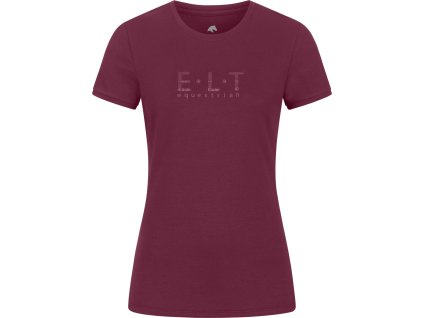 T-shirt Perugia ELT, damski, velvet red