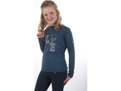 T-shirt Lizz QHP, dla dzieci, smokey blue