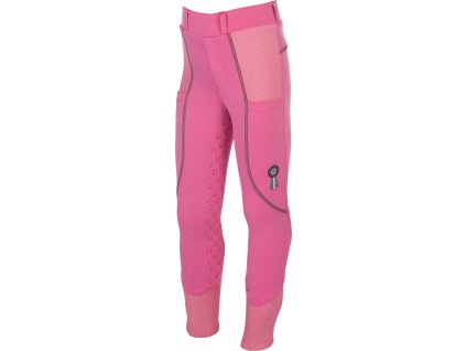 Legginsy do jazdy konnej HKM Claire, z pełnym lejem, dziecięce, pink