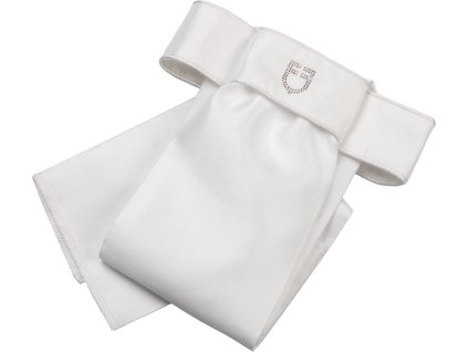 Plastron ujeżdżeniowy Logo Equestro, biały