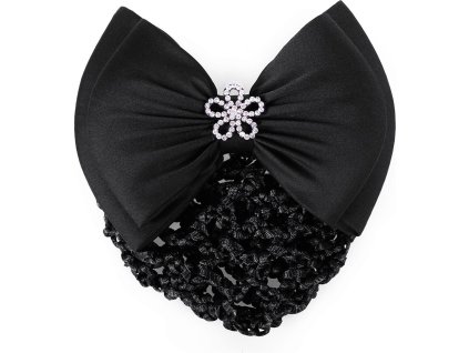 Siatka do włosów z kokardą Classy QHP, czarna