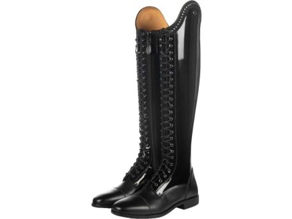 Oficerki jeździeckie Amalfi Lauria Garrelli, szersza łydka, damskie, czarne
