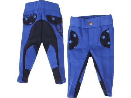 Bryczesy Mickey QHP, z lejem kolanowym, dziecięce, królewski niebieski