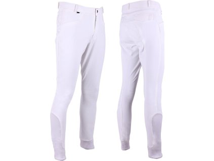 Bryczesy Luc QHP, z lejem kolanowym, męskie, białe