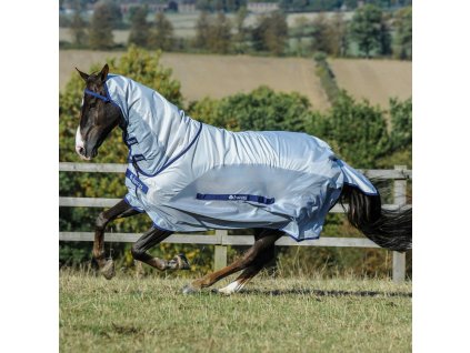 Derka przeciw owadom Buzz-Off Bucas, wodoodporna, z odpinanym kapturem, silver/navy