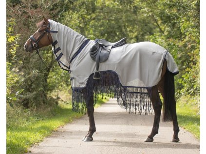 Derka treningowa QHP, przeciw owadom, z częścią na szyję, szara