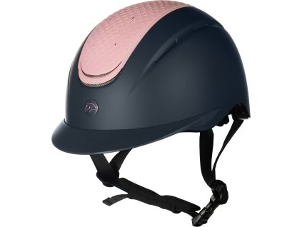 Kask jeździecki Sydney HKM, dziecięcy, navy/rose
