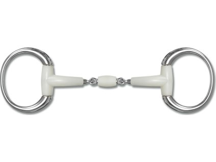 Wędzidło eggbutt podwójnie łamane HAPPY MOUTH, smakowe, 16 mm