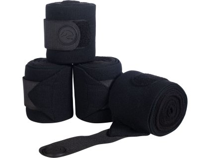 Owijki polarowe Combo HKM, 4 szt., 2/3 m, czarne