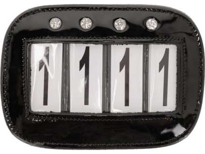 Etui na numery startowe Quatro QHP, 2 szt., czterocyfrowe, czarny