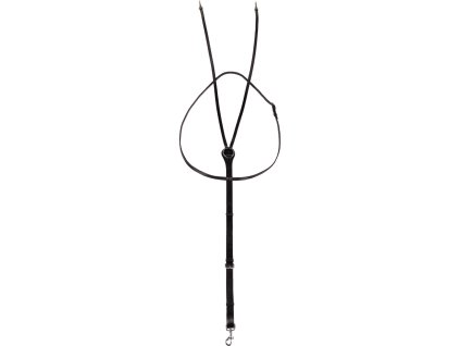 Czarny zestaw wytoku i wodzy Thiedemann QHP