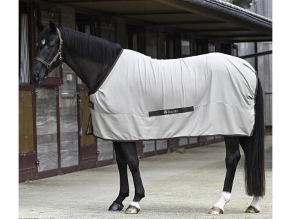 Chłodząca derka lniana Bucas, beige/coffee