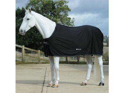 Derka chłodząca Power Bucas, black/silver (Długość pleców 100 cm)