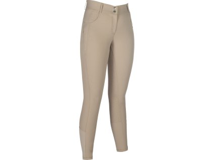 Bryczesy jeździeckie Ari Mid Rise HKM, z pełnym lejem, beige