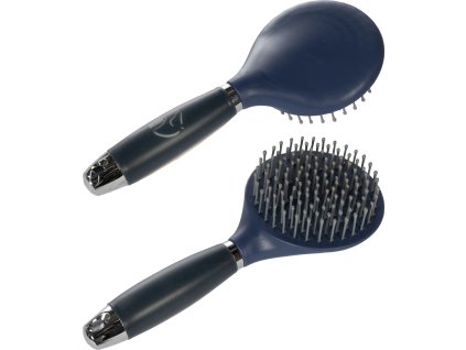 Szczotka do grzywy i ogona HKM, z żelową rączką, deep blue/black