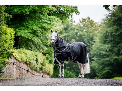 Derka padokowa Amigo Bravo 12 Plus, z kapturem, 400 g, black/titanium grey & silver