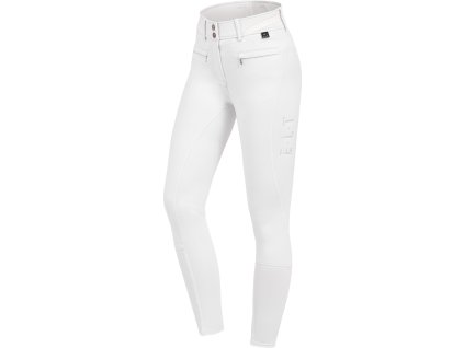 Bryczesy Maja Glam ELT, z pełnym lejem, damskie, białe