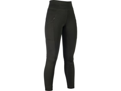 Legginsy jeździeckie Cosy II HKM, z lejem, zimowe, khaki