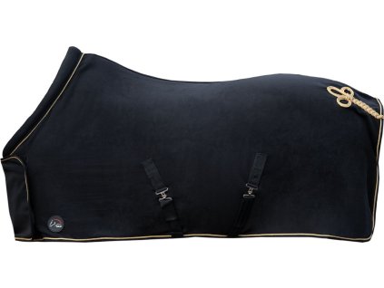 Derka chłodząca HKM, z kołnierzem, black/gold