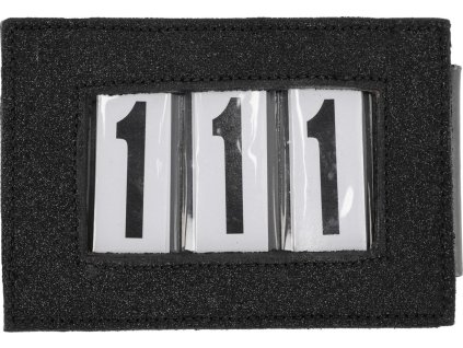 Numer startowy Shine QHP, 1 szt., trzycyfrowy, czarny