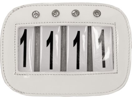 Numer startowy Quatro QHP, 2 szt., czterocyfrowy, biały