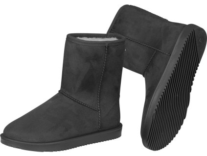 Buty zimowe welurowe ELT, czarne